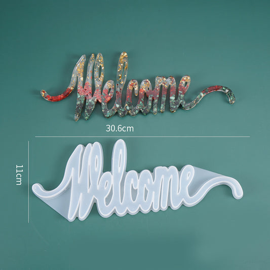 Silikonform Welcome und Home Schild