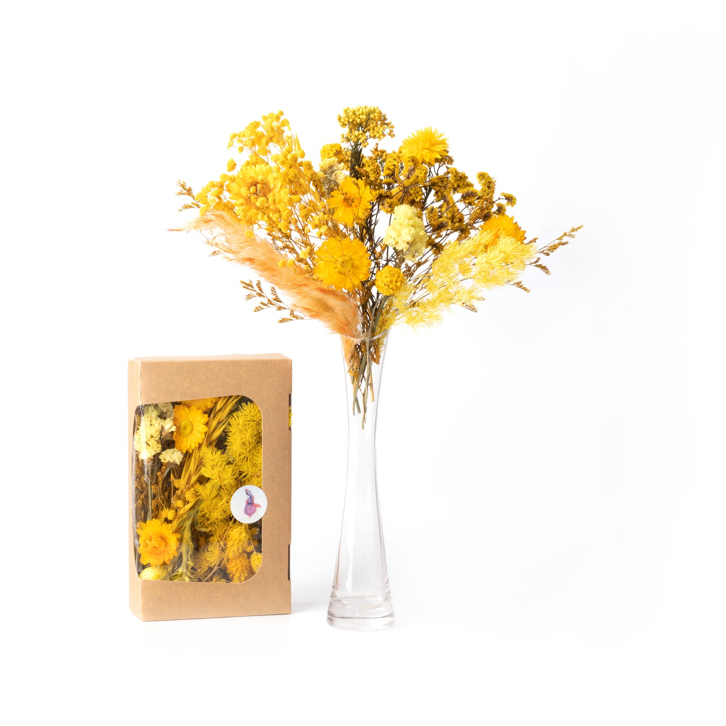 Box mit getrockneten Blumen – Farblich abgestimmter Mix