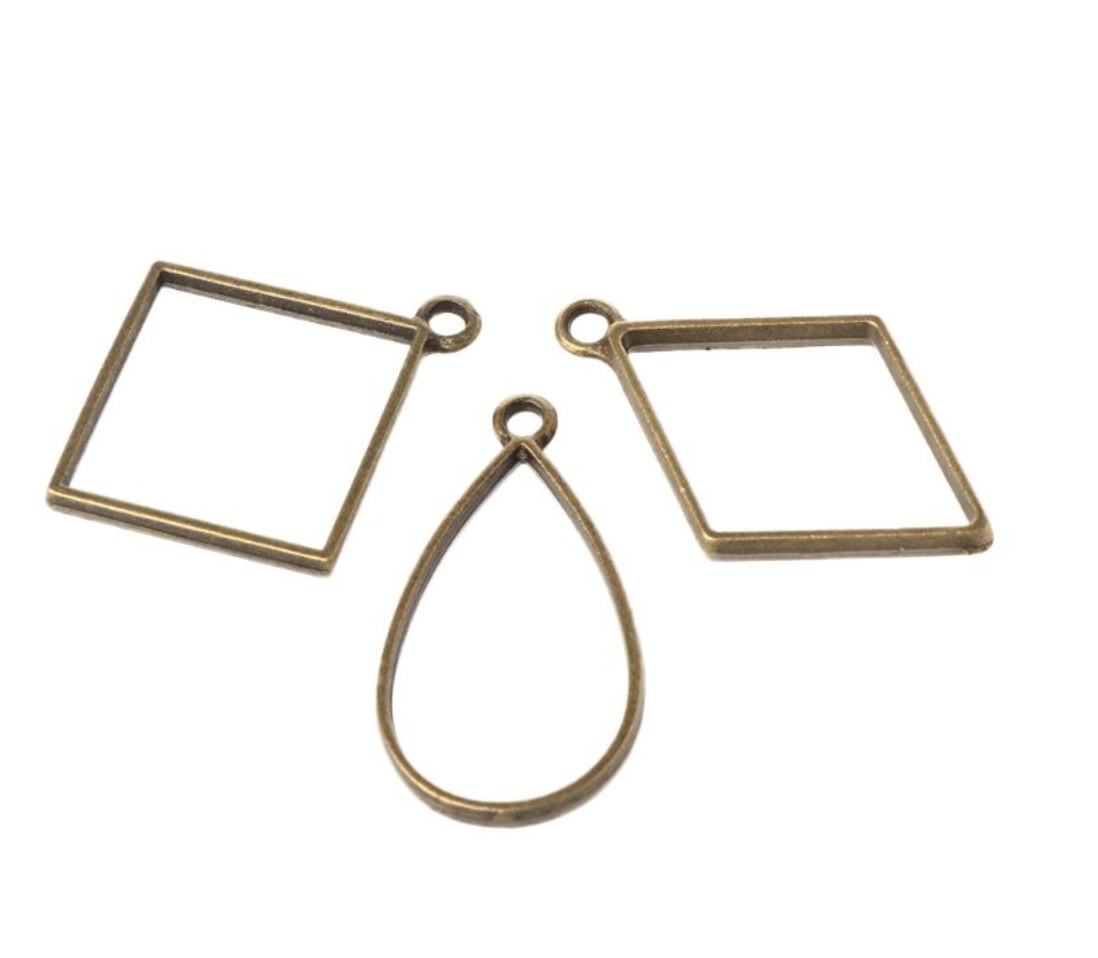 Offene Anhänger Bronze Antik (14 Stück)