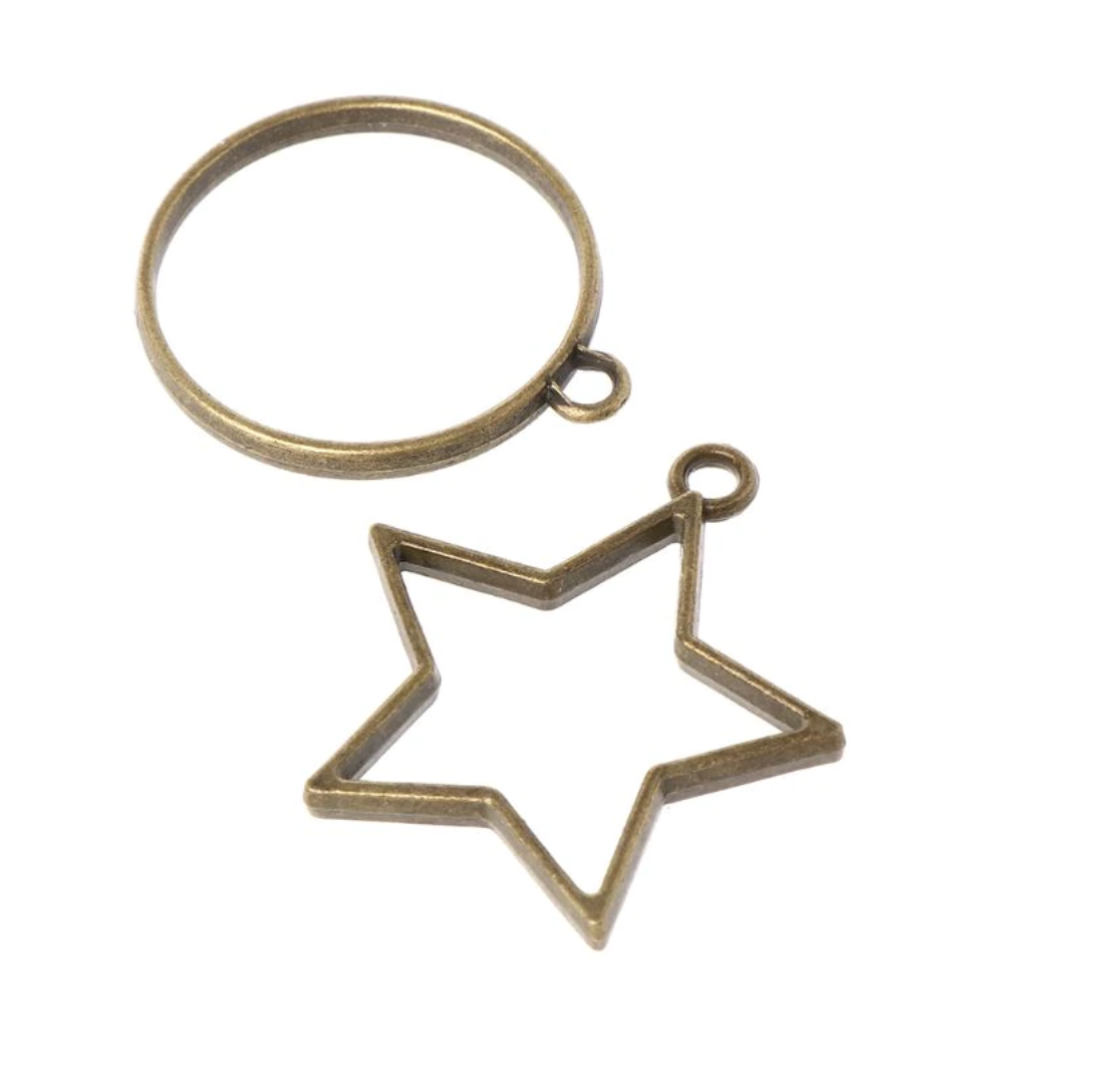 Offene Anhänger Bronze Antik (14 Stück)