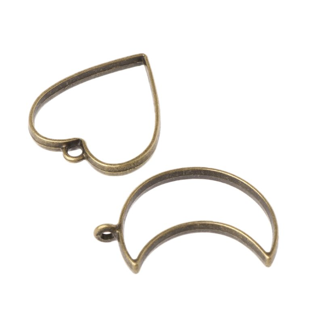 Offene Anhänger Bronze Antik (14 Stück)
