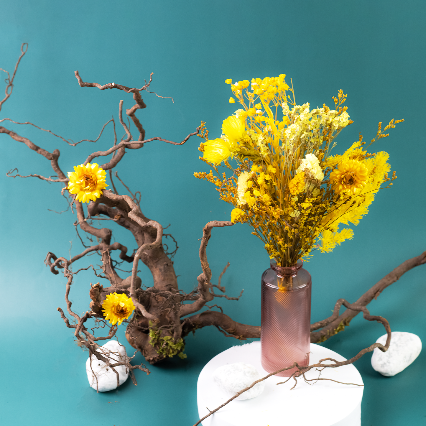 Box mit getrockneten Blumen – Farblich abgestimmter Mix