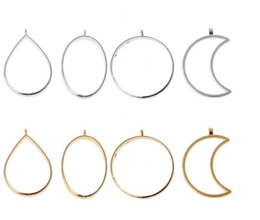 4 Offene Anhänger in verschiedenen Formen