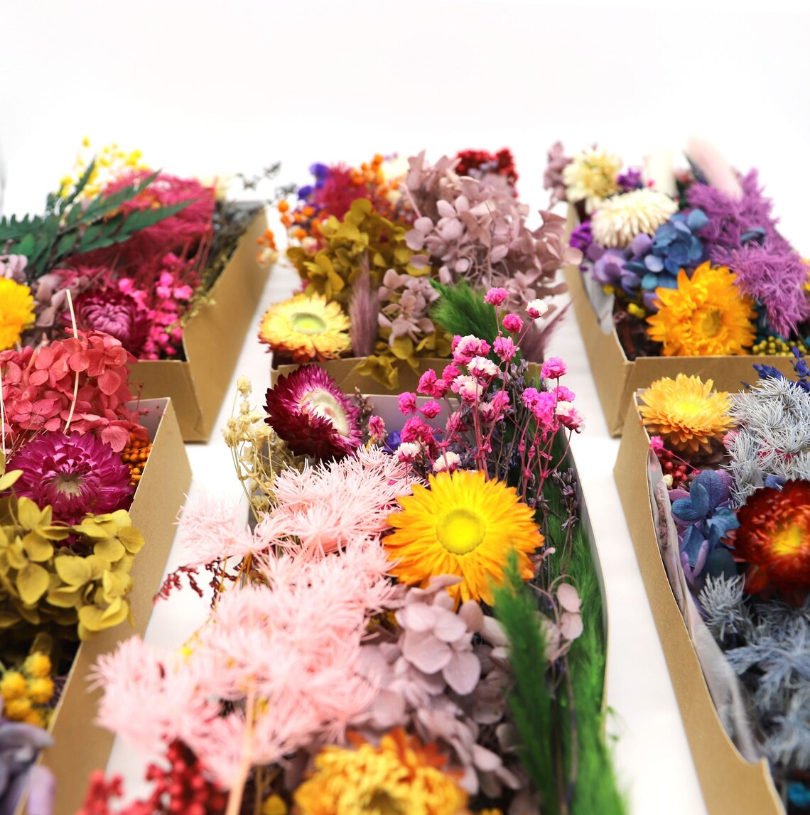 Box mit getrockneten Blumen - Zufälliger Mix