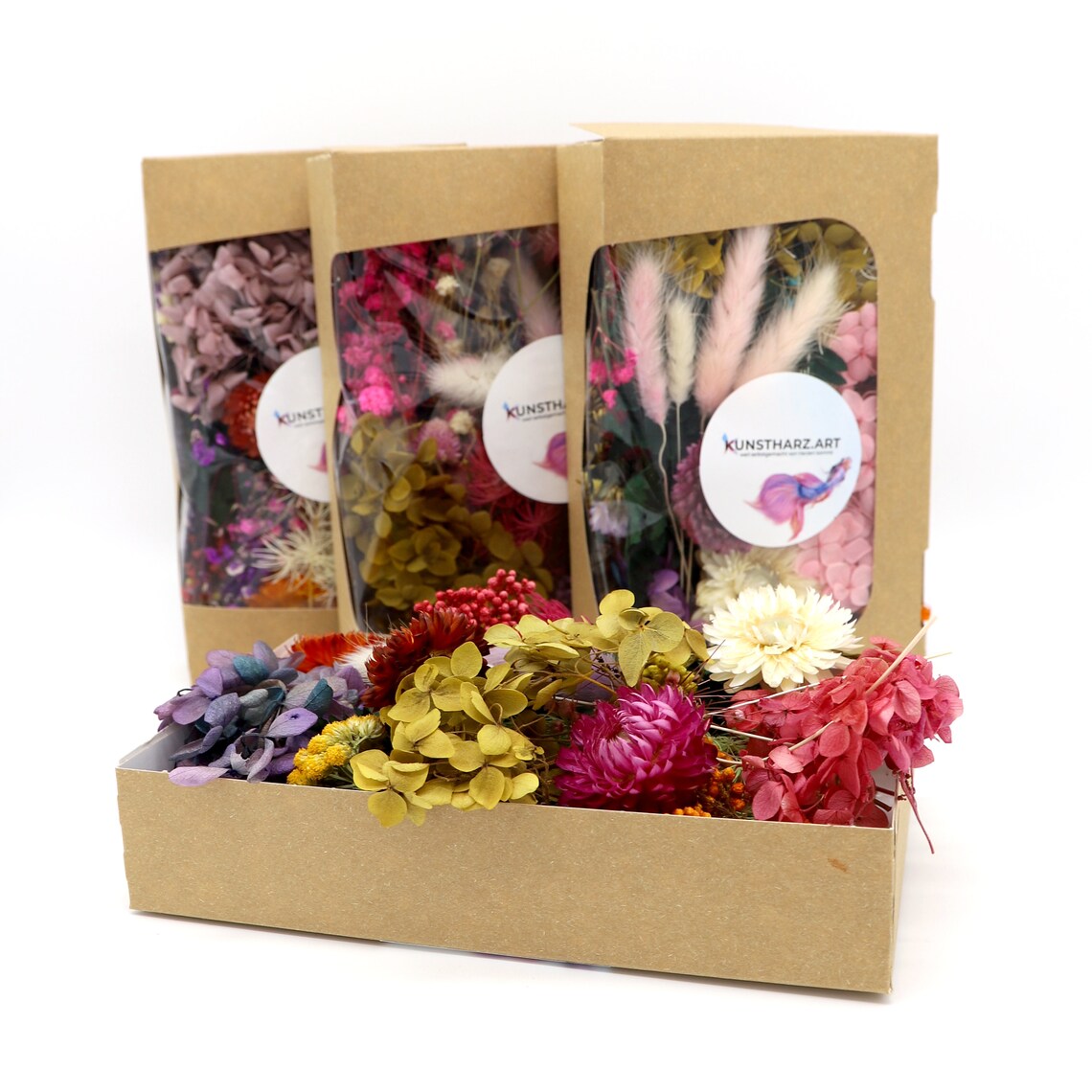Box mit getrockneten Blumen - Zufälliger Mix