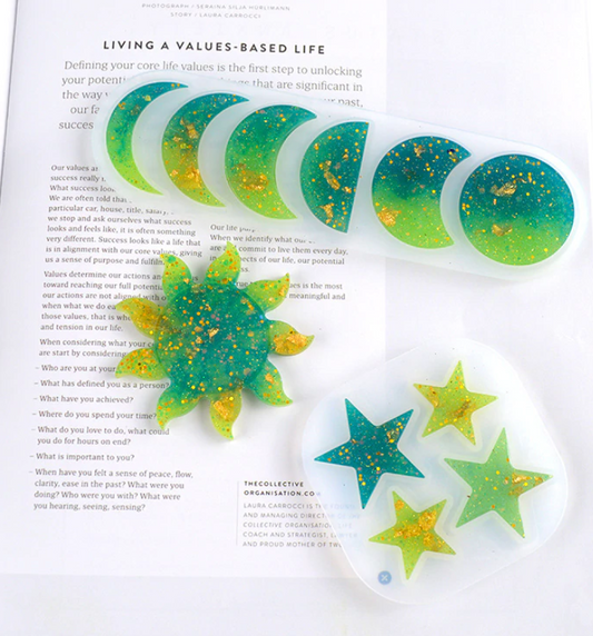 Silikonform Set für Sonne & Mond Mobile