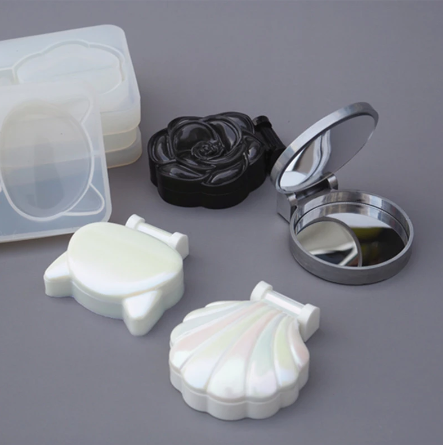 Silikonform für Taschenspiegel + 5 passende Spiegel