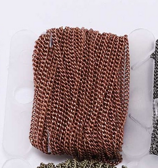 5 Meter Kette (silber, schwarz, gold, bronze)